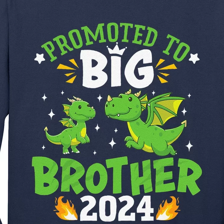 Boy Promoted To Big Brother 2024 Cute Dragons Long Sleeve Shirt