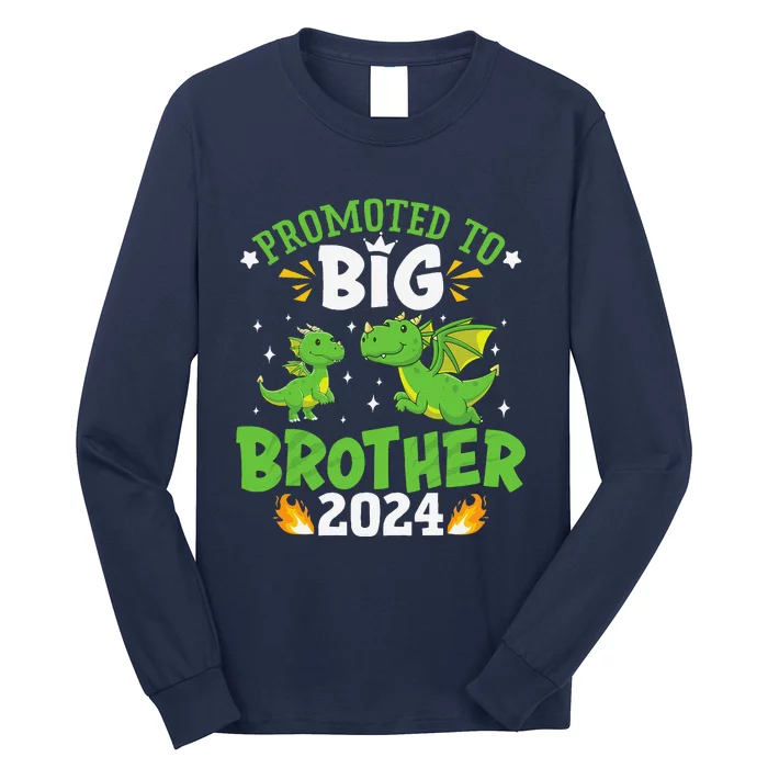 Boy Promoted To Big Brother 2024 Cute Dragons Long Sleeve Shirt