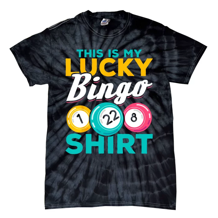 Bingo Player This Is My Lucky Bingo Funny Bingo Tie-Dye T-Shirt