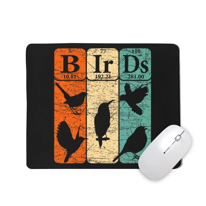 Birds Periodic Table Elements Birdwatching Ornithology Mousepad