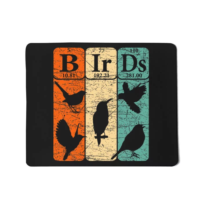 Birds Periodic Table Elements Birdwatching Ornithology Mousepad