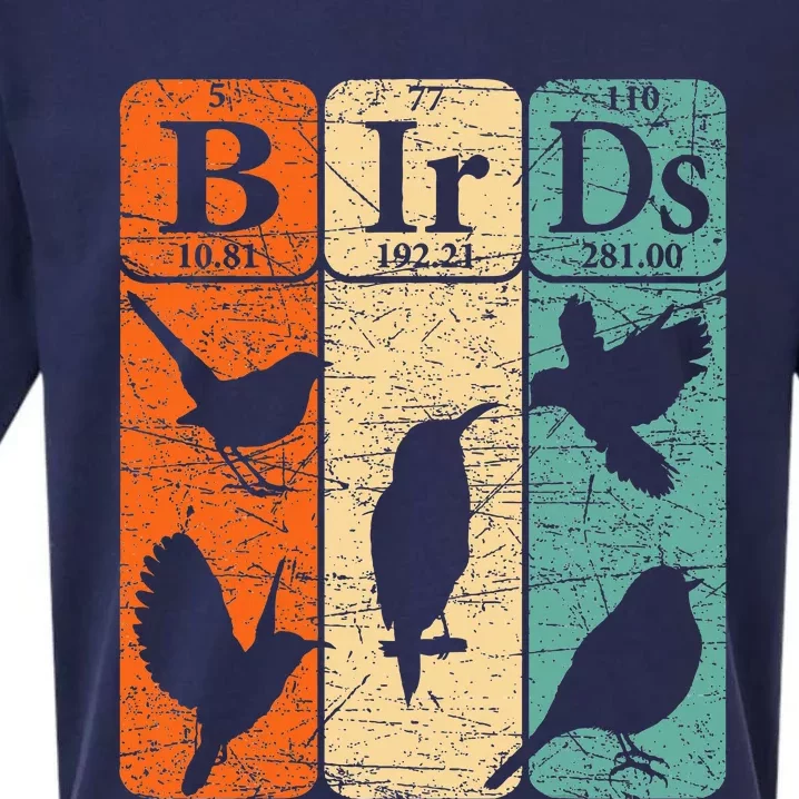 Birds Periodic Table Elements Birdwatching Ornithology Sueded Cloud Jersey T-Shirt