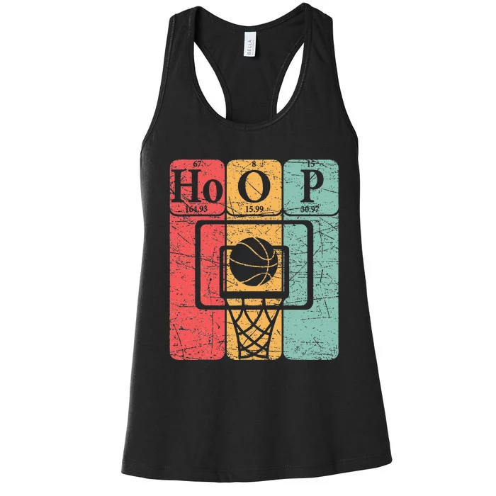 Basketball Periodic Table Elements Science Nerd Basketballer Women's Racerback Tank