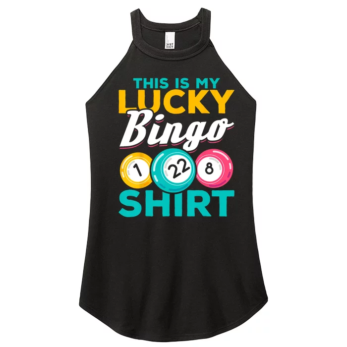 Bingo Player This Is My Lucky Bingo Funny Bingo Women’s Perfect Tri Rocker Tank