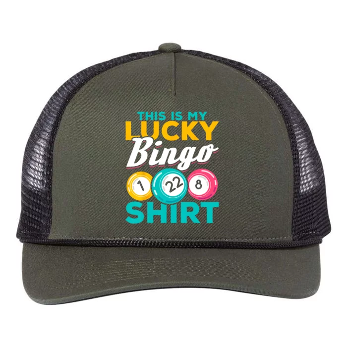 Bingo Player This Is My Lucky Bingo Funny Bingo Retro Rope Trucker Hat Cap