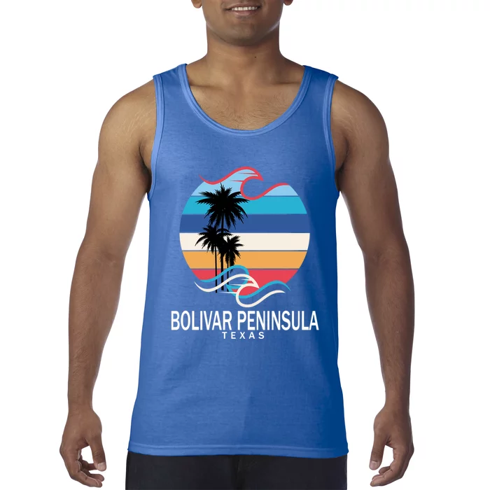 Bolivar Peninsula Texas Beach Surfing Gift Tank Top