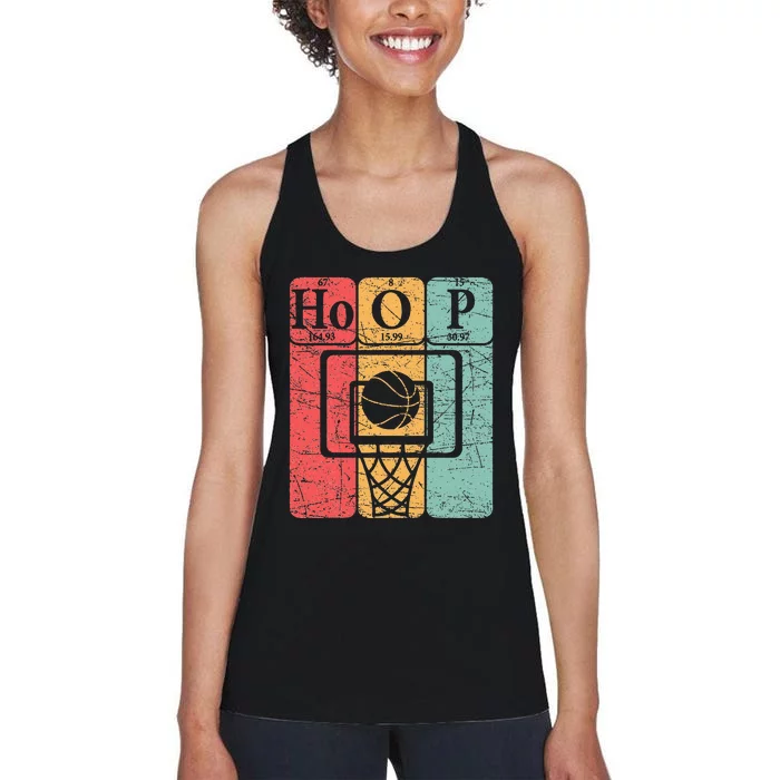 Basketball Periodic Table Elements Science Nerd Basketballer Women's Racerback Tank