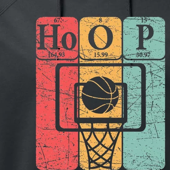 Basketball Periodic Table Elements Science Nerd Basketballer Performance Fleece Hoodie