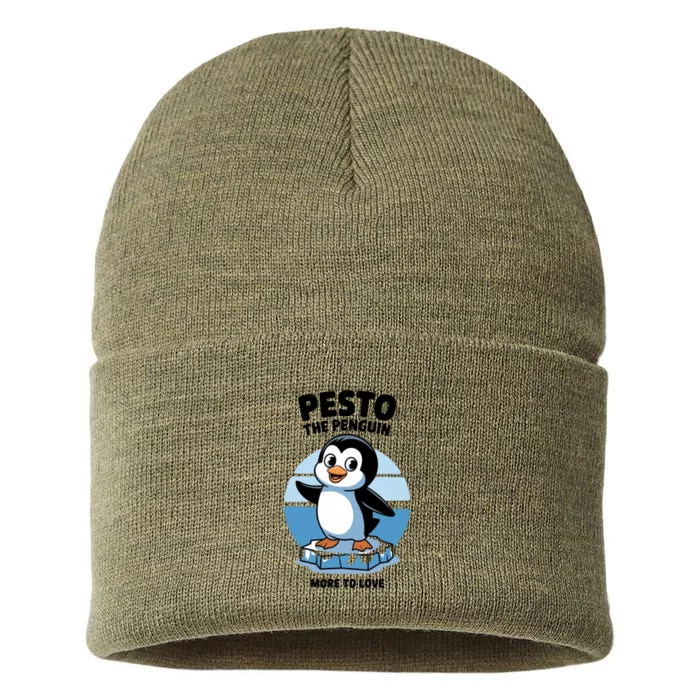 Baby Pesto The Penguin More To Love Absolute Unit Viral Meme Sustainable Knit Beanie