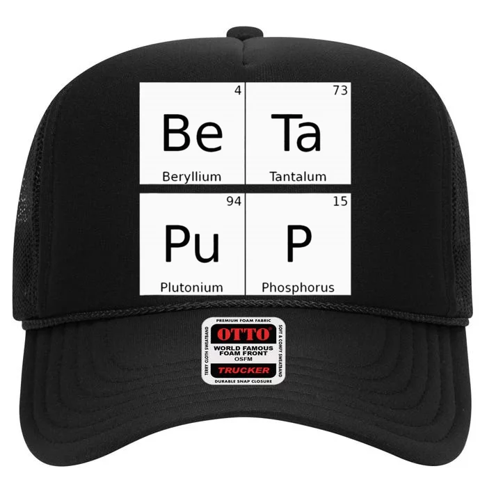 Bdsm Periodic Table Element Beta Pup Kink Roleplay High Crown Mesh Trucker Hat