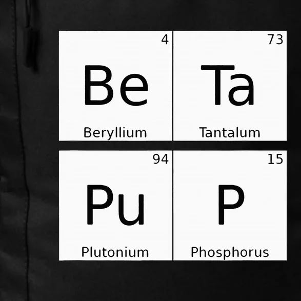 Bdsm Periodic Table Element Beta Pup Kink Roleplay Daily Commute Backpack