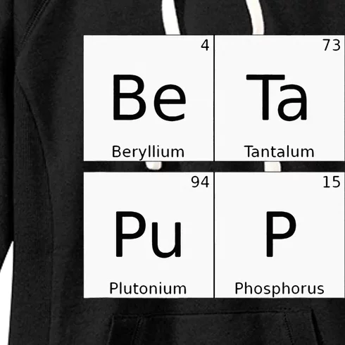 Bdsm Periodic Table Element Beta Pup Kink Roleplay Women's Fleece Hoodie