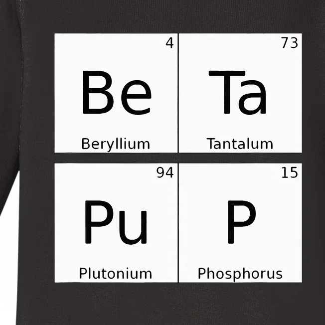 Bdsm Periodic Table Element Beta Pup Kink Roleplay Baby Long Sleeve Bodysuit