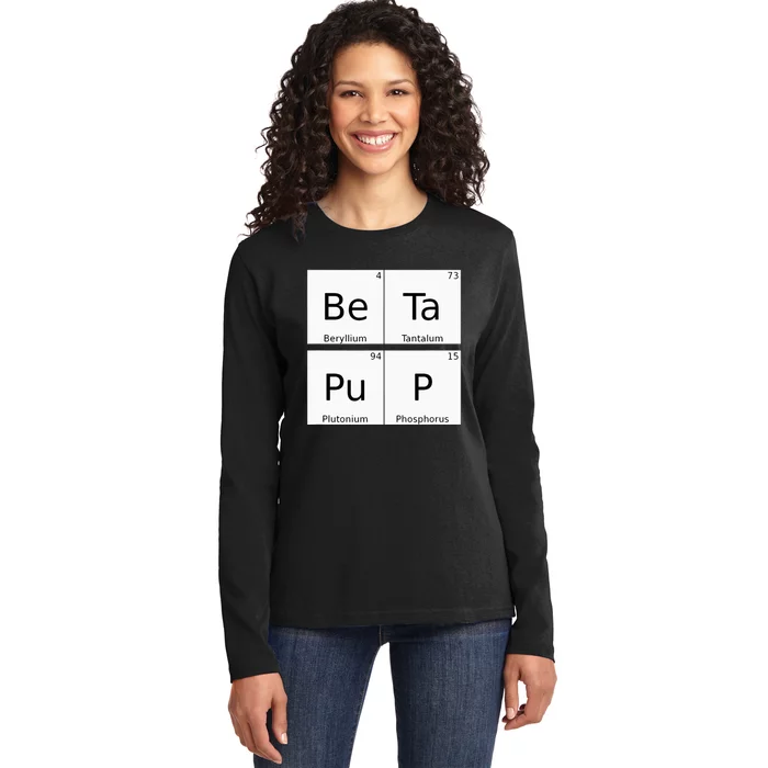 Bdsm Periodic Table Element Beta Pup Kink Roleplay Ladies Long Sleeve Shirt