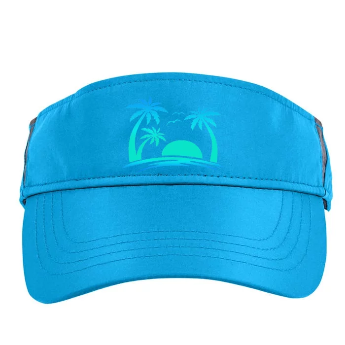 Beach Palm Tree Tropical Sunset Silhouette Sunny Lover Trip Adult Drive Performance Visor