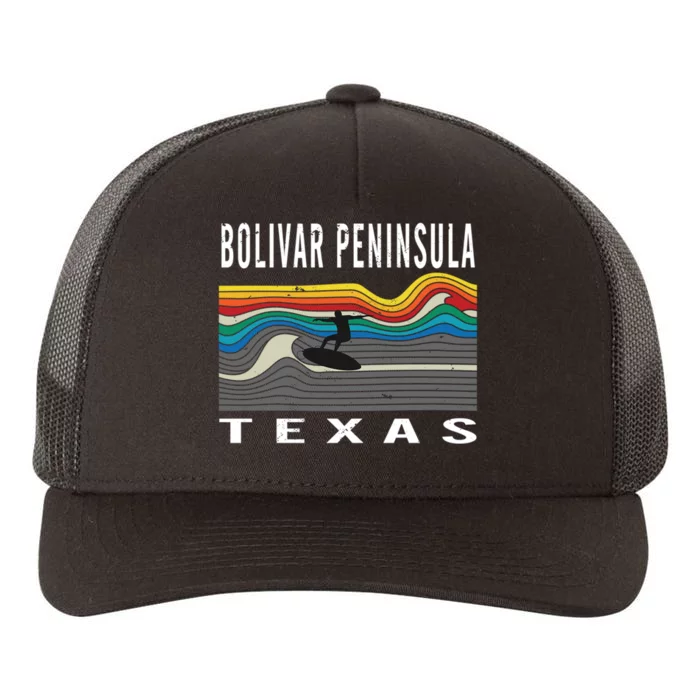 Bolivar Peninsula Texas Surfing Souvenir Yupoong Adult 5-Panel Trucker Hat