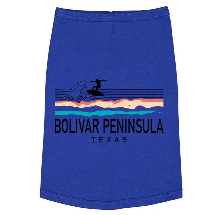 Bolivar Peninsula Texas Surfing Cool Gift Doggie Tank