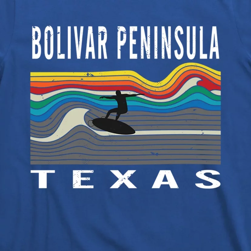 Bolivar Peninsula Texas Surfing Souvenir Gift T-Shirt