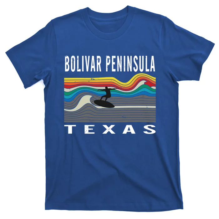 Bolivar Peninsula Texas Surfing Souvenir Gift T-Shirt