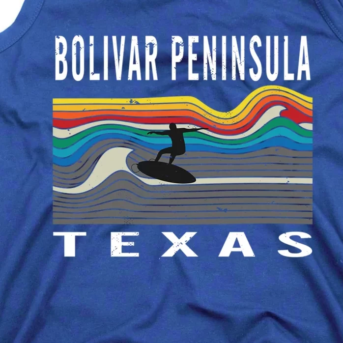 Bolivar Peninsula Texas Surfing Souvenir Gift Tank Top