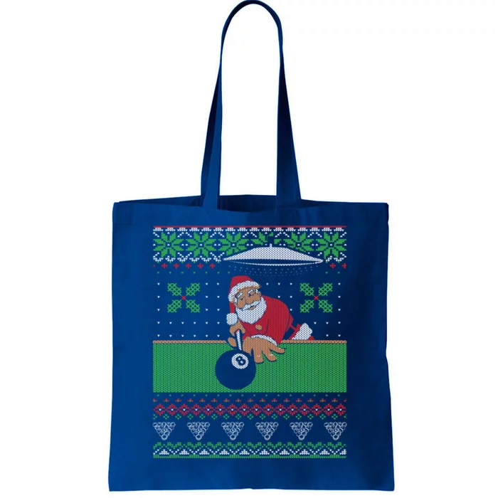 Billiards Pool Ugly Christmas Sweater Style Cute Gift Tote Bag