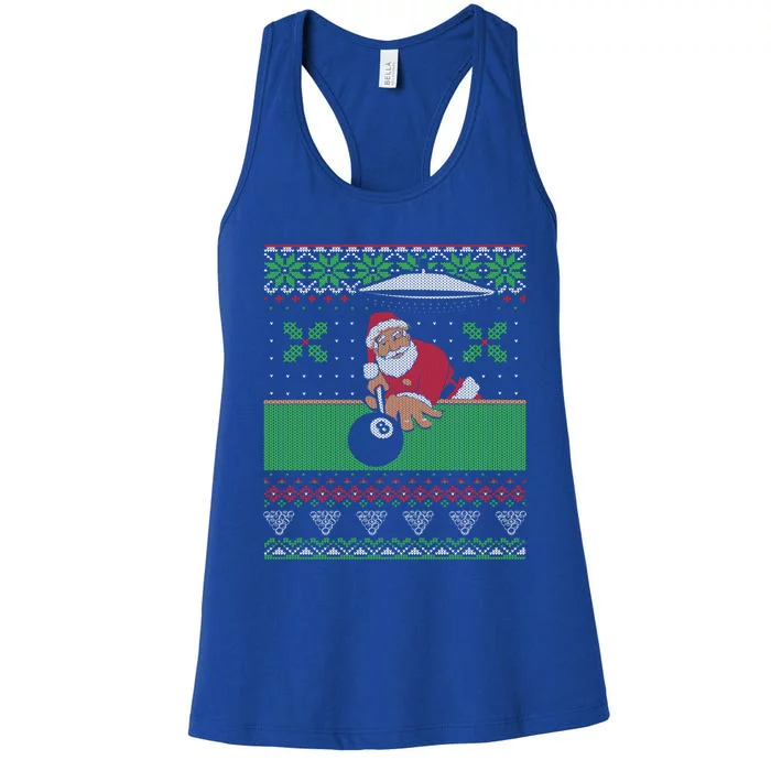 Billiards Pool Ugly Christmas Sweater Style Cute Gift Women's Racerback Tank