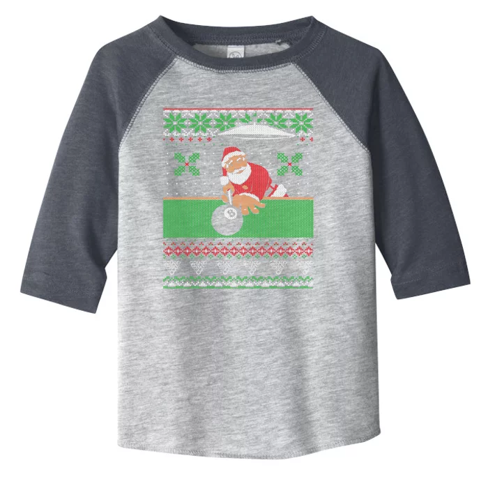 Billiards Pool Ugly Christmas Sweater Style Cute Gift Toddler Fine Jersey T-Shirt