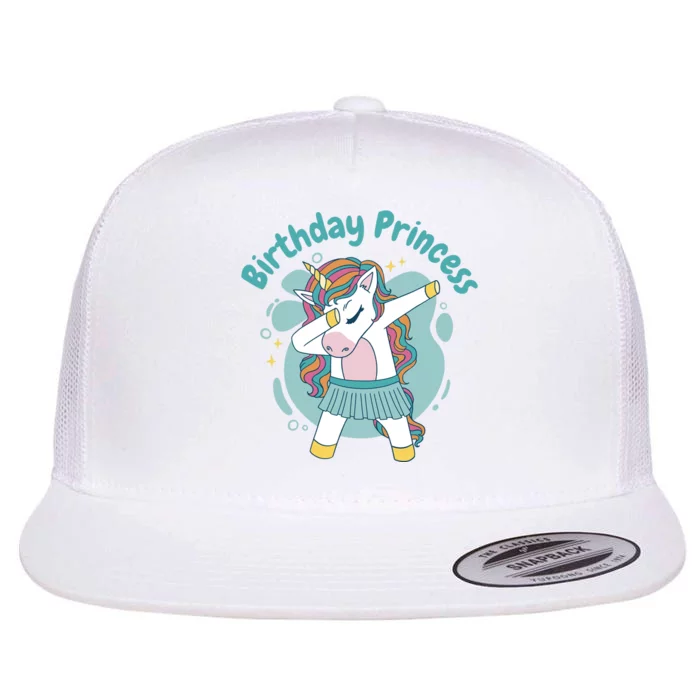 Birthday Princess Unicorn Cute Gift Flat Bill Trucker Hat