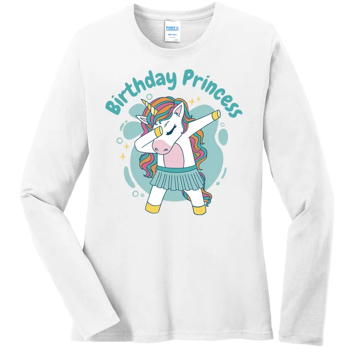 Birthday Princess Unicorn Cute Gift Ladies Long Sleeve Shirt