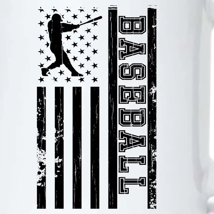 Baseball Pitcher USA Flag Black Color Changing Mug