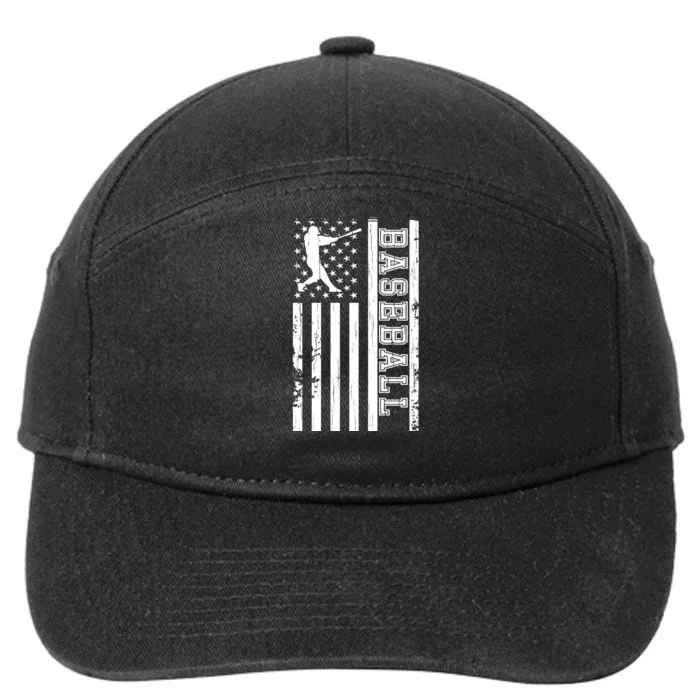 Baseball Pitcher USA Flag 7-Panel Snapback Hat