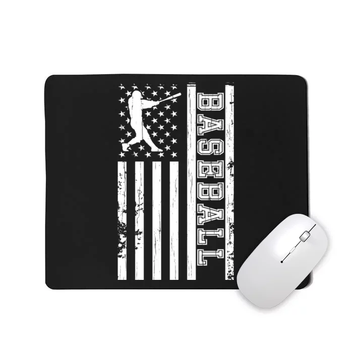 Baseball Pitcher USA Flag Mousepad