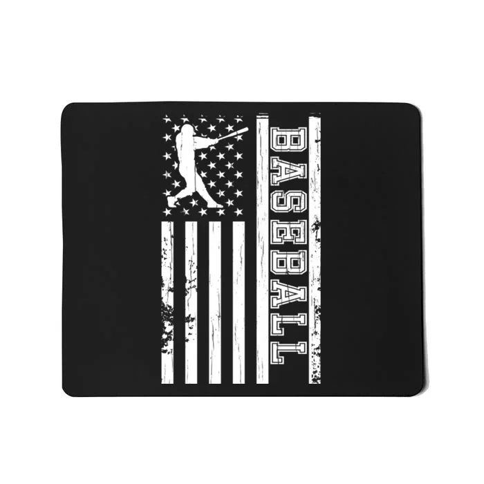 Baseball Pitcher USA Flag Mousepad