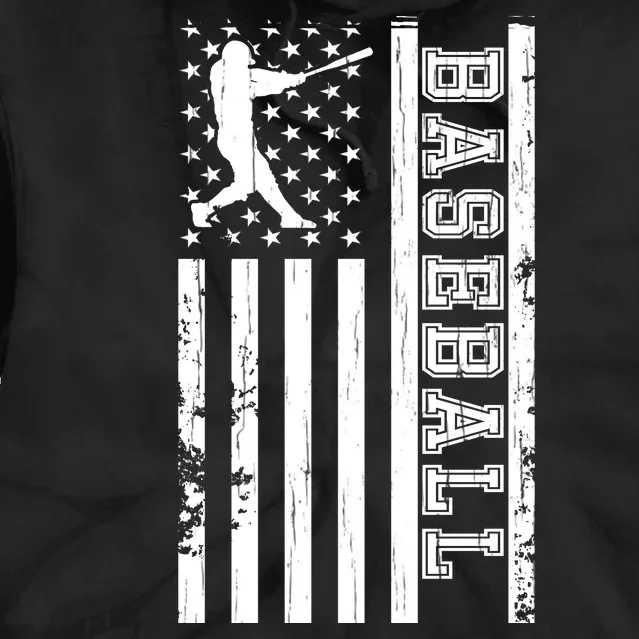 Baseball Pitcher USA Flag Tie Dye Hoodie