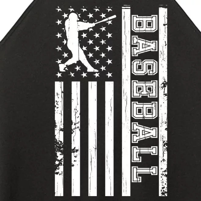 Baseball Pitcher USA Flag Women’s Perfect Tri Rocker Tank