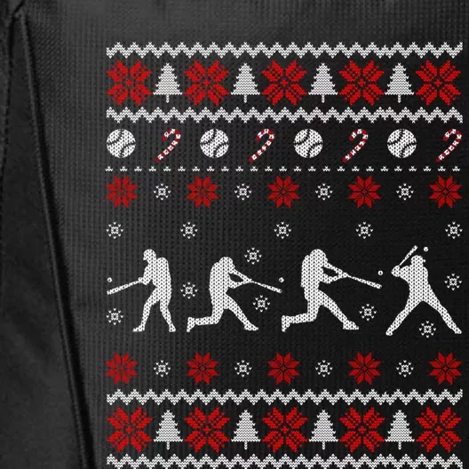 Baseball Players Ugly Christmas Sweater Xmas Gift City Backpack