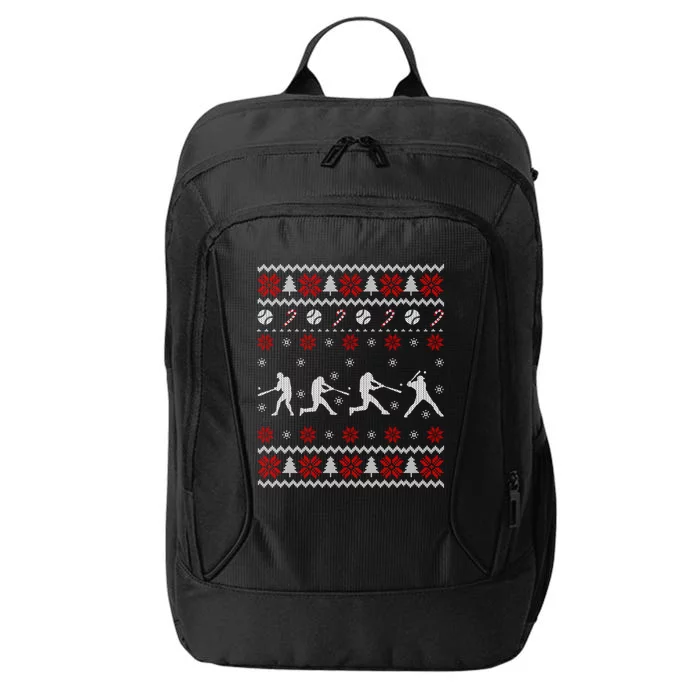 Baseball Players Ugly Christmas Sweater Xmas Gift City Backpack