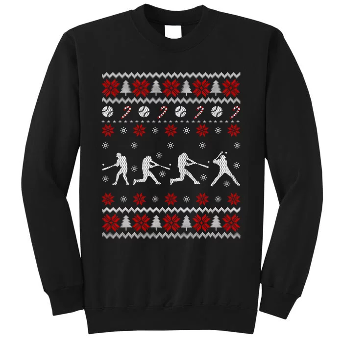 Baseball Players Ugly Christmas Sweater Xmas Gift Tall Sweatshirt