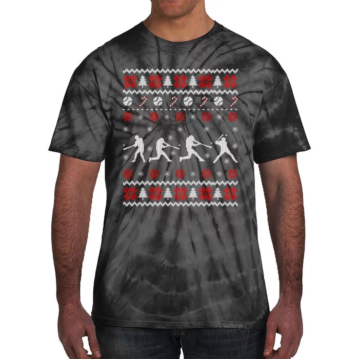 Baseball Players Ugly Christmas Sweater Xmas Gift Tie-Dye T-Shirt