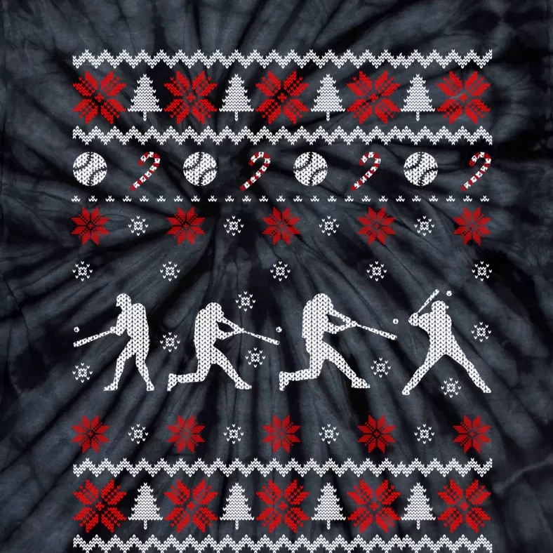 Baseball Players Ugly Christmas Sweater Xmas Gift Tie-Dye T-Shirt