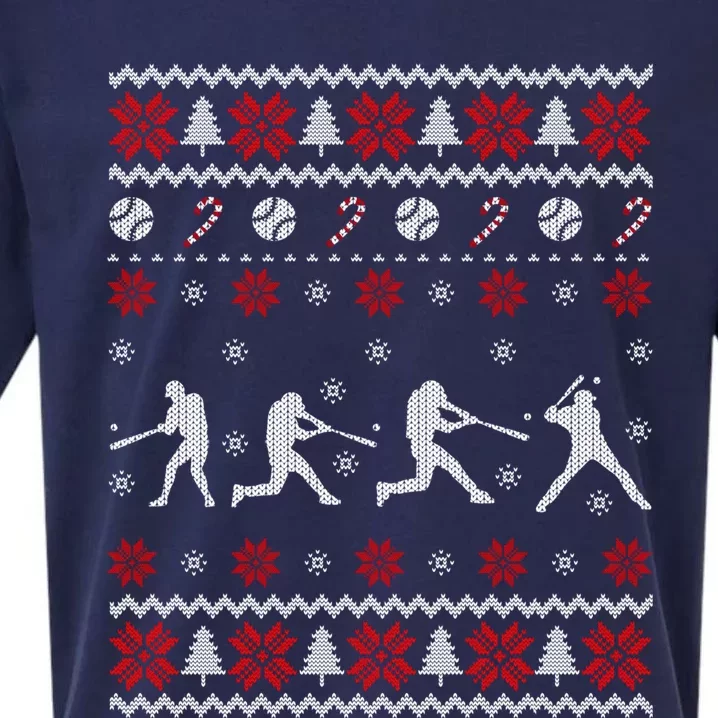 Baseball Players Ugly Christmas Sweater Xmas Gift Sueded Cloud Jersey T-Shirt