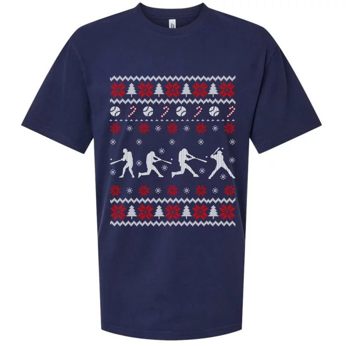 Baseball Players Ugly Christmas Sweater Xmas Gift Sueded Cloud Jersey T-Shirt