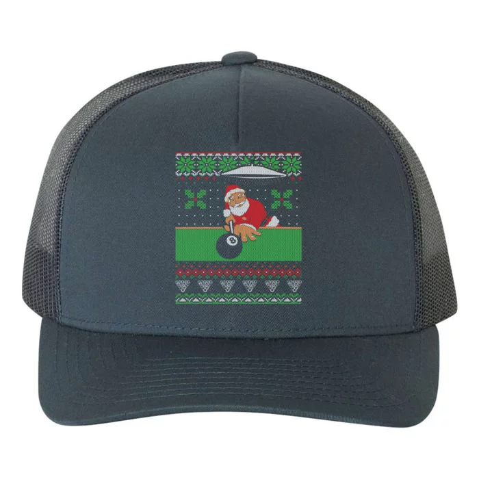 Billiards Pool Ugly Christmas Sweater Style Gift Yupoong Adult 5-Panel Trucker Hat