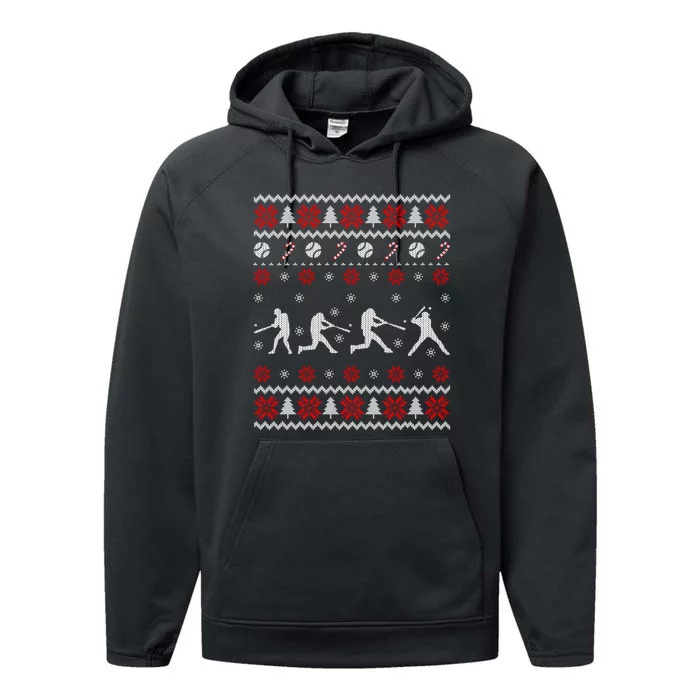 Baseball Players Ugly Christmas Sweater Xmas Gift Performance Fleece Hoodie