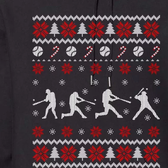 Baseball Players Ugly Christmas Sweater Xmas Gift Premium Hoodie