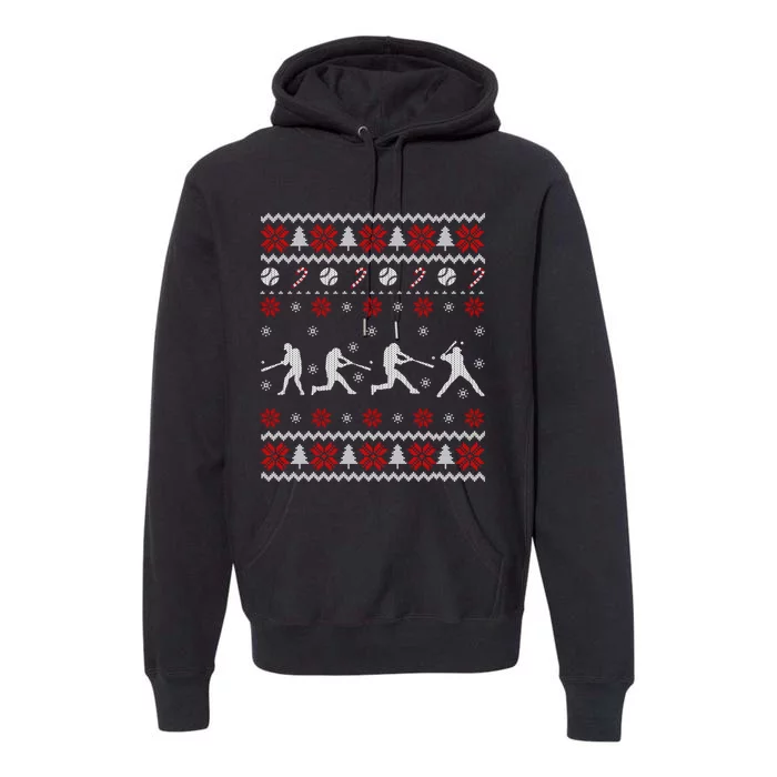 Baseball Players Ugly Christmas Sweater Xmas Gift Premium Hoodie