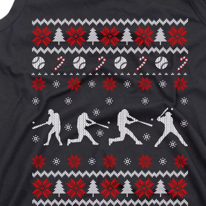 Baseball Players Ugly Christmas Sweater Xmas Gift Tank Top