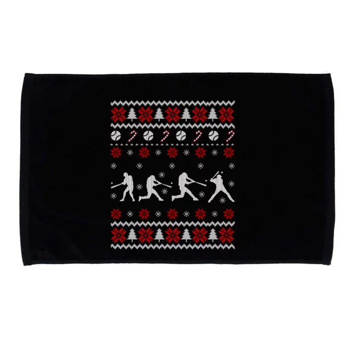 Baseball Players Ugly Christmas Sweater Xmas Gift Microfiber Hand Towel