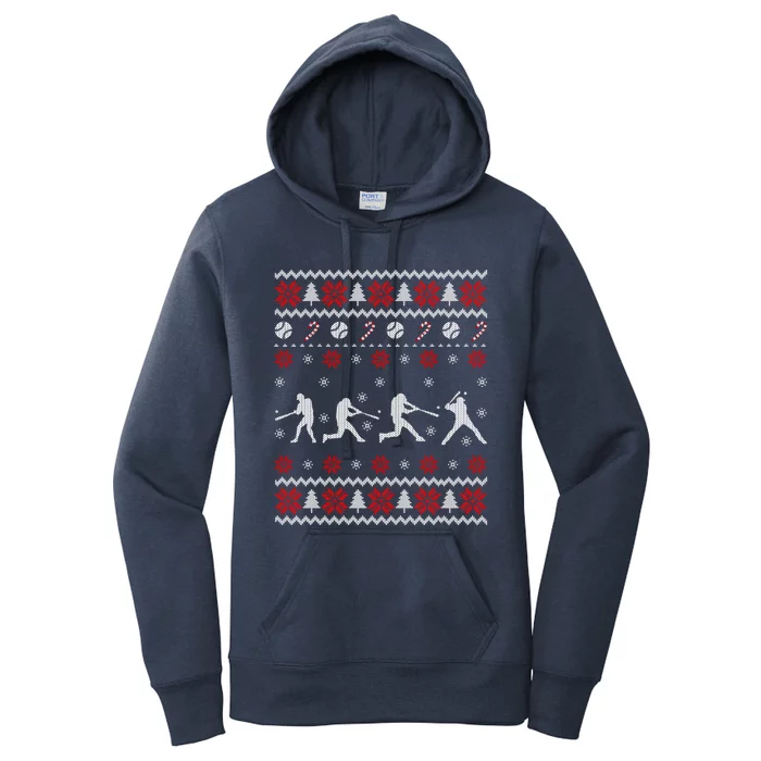 Baseball Players Ugly Christmas Sweater Xmas Gift Women's Pullover Hoodie