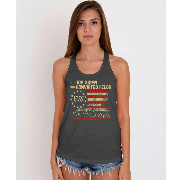 Ballot Paper Voting For Trump Women's Knotted Racerback Tank